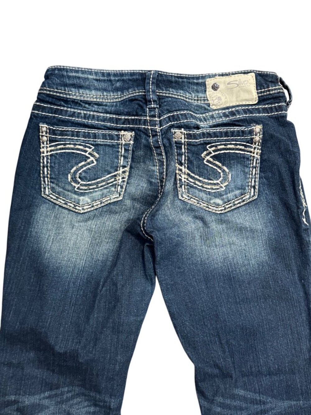 Silver Jeans Co. Suki Womens Bootcut Denim Jeans W29/L30 Medium Wash Faded Stitc - Picture 3 of 5